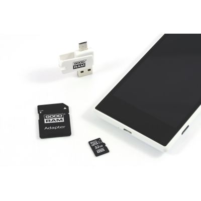 2. Memory card with adapter and card reader GoodRam All in one M1A4-0320R12 (32GB; Class 10; Adapter, MicroSDHC card reader, Memory card)