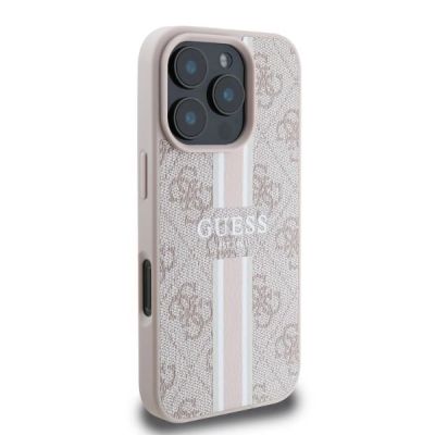 2. Guess 4G Printed Stripes MagSafe iPhone 16 Pro Case - Pink