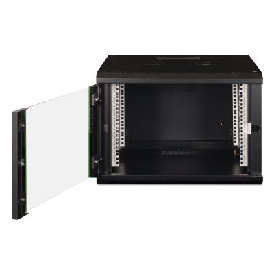 5. Digitus Unique 19" 7U 600x600 wall-mounted network cabinet, glass door, black, undivided, assembled, 100kg