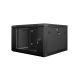 2. Lanberg WF01-6606-10B single-section cabinet (6U; 368mm / 600mm / 600 mm; wall-mounted; Glass; 19''; black)