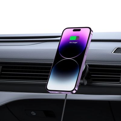 7. Tech-Protect MM15W-V5 Car Phone Holder with MagSafe 15W Inductive Charger for Air Vent - Black