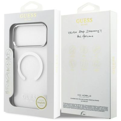 8. Guess Metal Outline MagSafe case for iPhone 17 Pro Max - silver