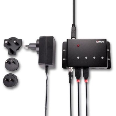 5. Lindy 43374 USB 3.2 Gen 1 (3.1 Gen 1) Type-B Hubs and Concentrators 5000 Mbit/s Black