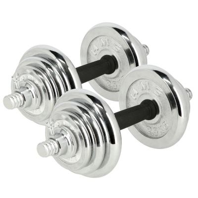 3. Dumbbells in a case HMS STC21 2 x 10 kg chrome