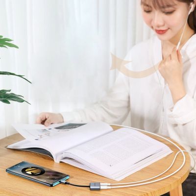 13. Ugreen audio adapter USB Type C (male) - USB Type C PD QC (female) + 3.5mm mini jack (female) gray (CM231)