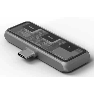3. Satechi USB-C PD Mobile XR Hub and MicroSD Card Reader Space Gray