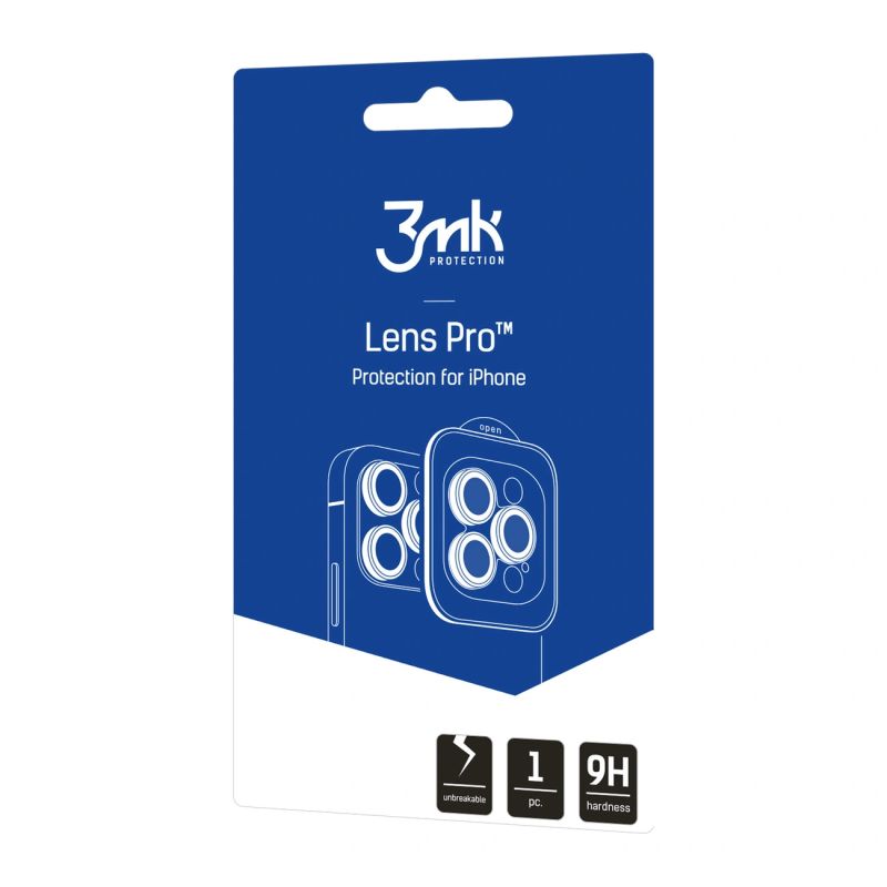 8. 3mk Lens Protection Pro Black Tempered Glass for iPhone 18 Pro / 18 Pro Max