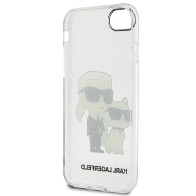 4. Karl Lagerfeld KLHCI8HNKCTGT iPhone 7/8/ SE 2020 / SE 2022 transparent hardcase Gliter Karl&Choupette