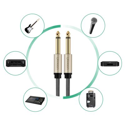 4. Ugreen AV128 10639 mono TS cable 6.35mm jack / 6.35mm jack 3m - gray