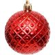 46. DECORATIVE PLASTIC BALL 6CM SET 35 PCS RED