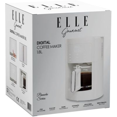 4. ELLE 1.8L drip coffee maker, white