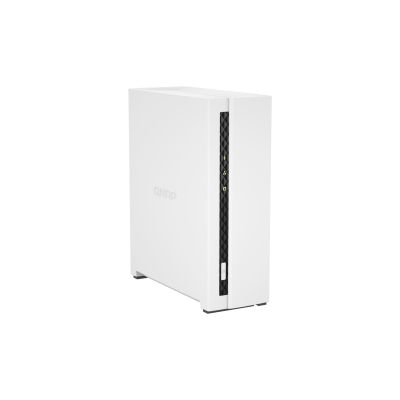 3. Qnap TS-133, Tower, 1 x 2.5"/3.5" SATA, ARM 1.8GHz Quad core, 2GB, 1 x 1GbE, External adapter (PSU)