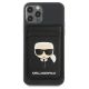 2. Karl Lagerfeld Wallet CardSlot Saffiano Karl`s Head MagSafe Magnetic Phone Wallet - Black