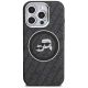 3. Karl Lagerfeld IML Glitter Karl & Choupette Heads Logo MagSafe Case for iPhone 16 Pro Max - Black