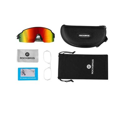 3. Rockbros polarized sunglasses 5 lenses gray