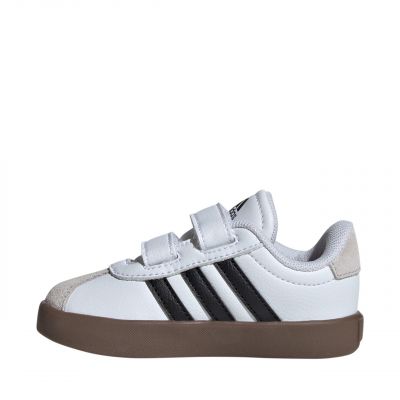 5. Adidas VL Court 3.0 Skateboarding Shoes for Kids White and Gray ID9157