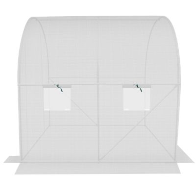 25. GREENHOUSE GARDEN TUNNEL 200x200x200CM PE STRUCTURE WHITE STEEL