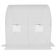 25. GREENHOUSE GARDEN TUNNEL 200x200x200CM PE STRUCTURE WHITE STEEL
