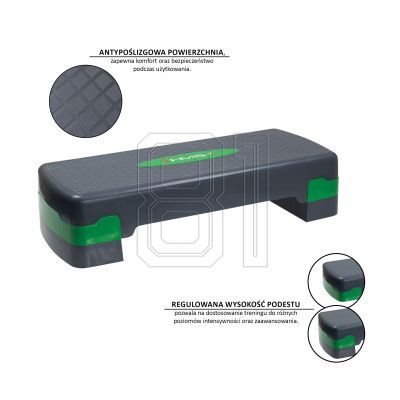 59. Step for aerobics HMS AS003 green / gray
