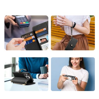 4. Dux Ducis Lawa Leather Case for iPhone 16 Pro Max - Black