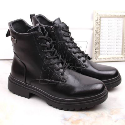 5. Potocki W WOL181A lace-up and zipper ankle boots, black