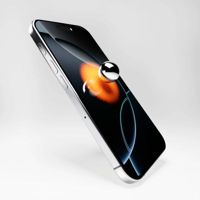 6. Puro Flexible Glass D3O Hybrid Glass with Black Frame for iPhone 16 Pro