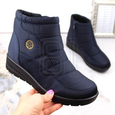 9. News W EVE437B navy blue wedge snow boots