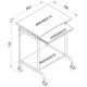 3. TECHLY SMALL COMPUTER DESK 600X450 ON WHEELS