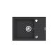 5. Black kitchen sink set with flexible tap - MAIDSINKS BALI sink (62x44) 1B1D black + Flessi Black Edition black tap