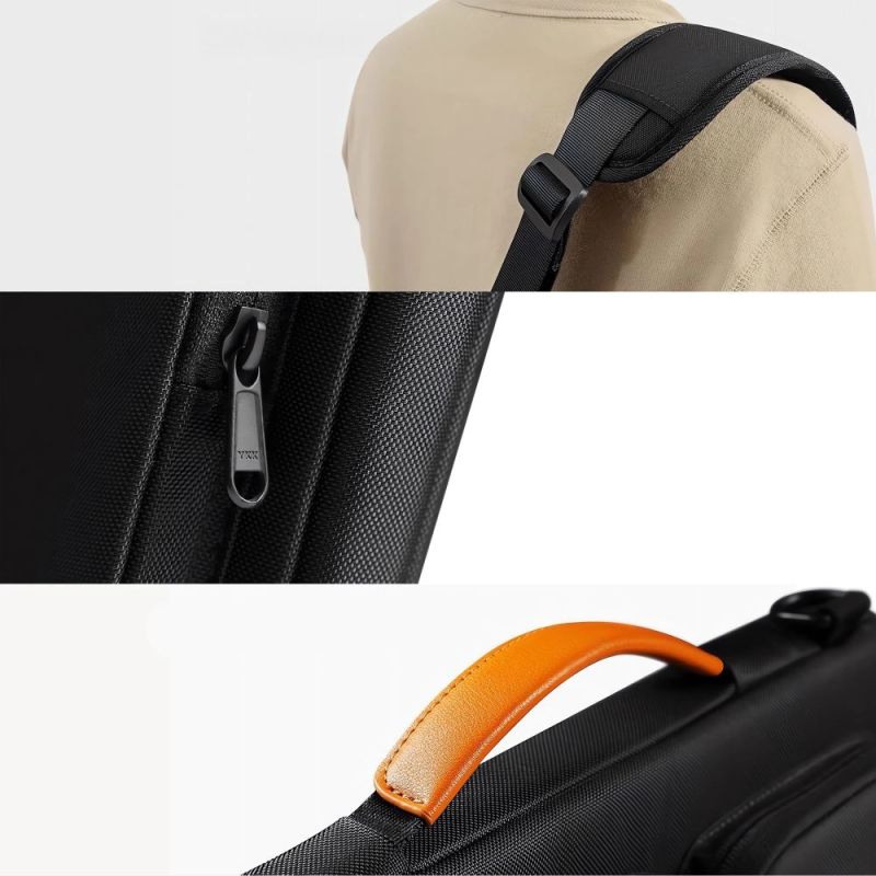 12. Tech-Protect Defender Bag for 15-16 Laptop - Black and Orange