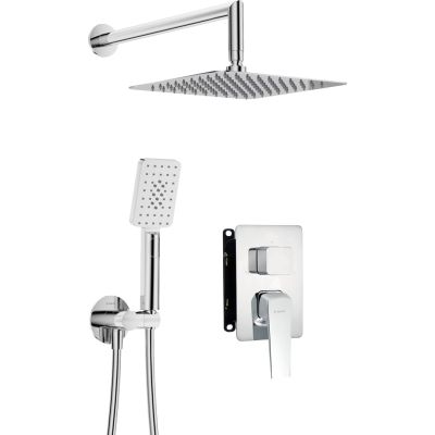 Concealed shower set with mixing box