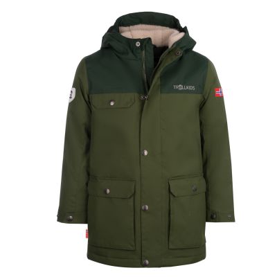 Trollkids Kids Gudvangen Jacket waterproof children's winter jacket green (354-322)