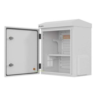 20. WALL-HUNG RACK CABINET 10" HERMETIC IP55 WALL/POLE MOUNTING 320X220X400 GRAY LANBERG (ASSEMBLED)