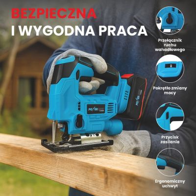 9. EXTRALINK POWERLINK Cordless Jigsaw 20V 2×4Ah PWL-CJS65