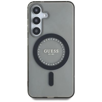 3. Guess Rhinestones Printed Classic Logo MagSafe Samsung Galaxy S25 case black