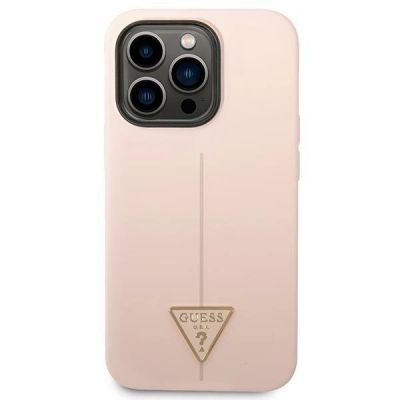 3. Guess GUHCP14LSLTGP iPhone 14 Pro 6.1" pink/pink hardcase Silicone Triangle