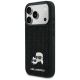 2. Karl Lagerfeld Rhinestones Karl&Choupette Pin Case for iPhone 17 Pro - Black