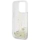 7. Guess Liquid Glitter Gold Stripes case for iPhone 15 Pro Max - transparent