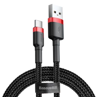 Baseus Cafule USB-A / USB-C QC 3.0 3A Cable 1 m - Black and Red