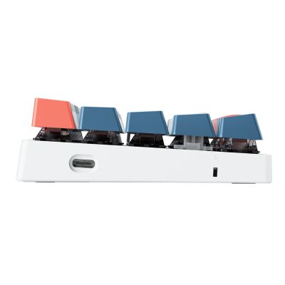 6. Machenike K500-B61 Wired Mechanical Gaming Keyboard with Backlight, Red Switch - White and Blue