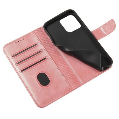 6. Magnet Case for Samsung Galaxy S23 Ultra Cover with Flip Wallet Stand Pink