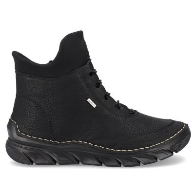 46. Women's insulated black ankle boots Rieker 55069-00