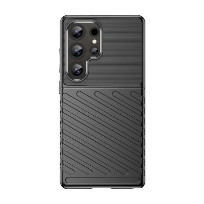 2. Thunder Case Samsung Galaxy S25 Ultra Silicone Armored Case - Black