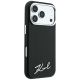 4. Karl Lagerfeld Saffiano Small Script Metal Logo MagSafe Case for iPhone 17 Pro Max / 18 Pro Max - Black