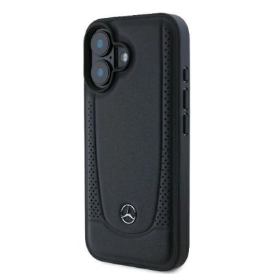2. Mercedes Leather Urban iPhone 16 Case - Black