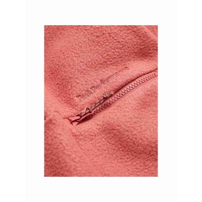 4. Peak Performance W Fleece Snap T Pink Sweatshirt