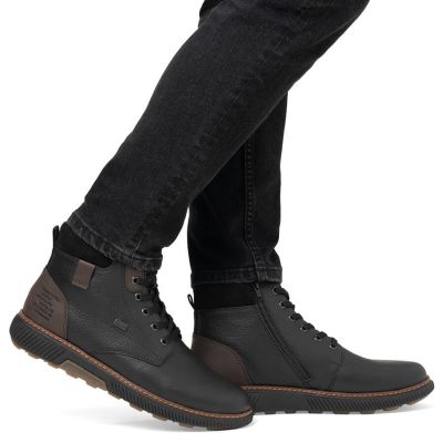 25. Men’s Black Waterproof Leather Boots with Warm Lining Rieker B3343-00