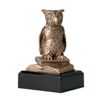 Cast figurine school - owl - learning RTY630/BR