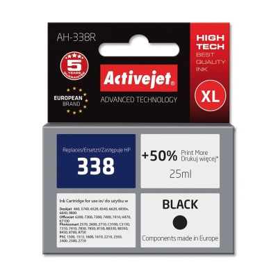 Activejet AH-338R Ink (replaces HP 338 C8765EE; Premium; 25 ml; black)