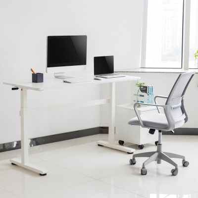 10. Ergo Office manual height adjustment desk, max 40 kg, max height 117 cm, with a tabletop for sitting and standing work, ER-401 W